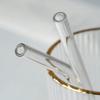 High Borosilicate Clear Glass Straw Heat-Resistant Durable Lipstick-Proof Reusable Pregnant Juice Drinking Tube Cleaning Tool