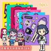 6Pcs/set Anime KPop Demon Hunters Stickers Demon Hunters Tiger DIY Scrapbooking Phone Luggage Skateboard Waterproof
