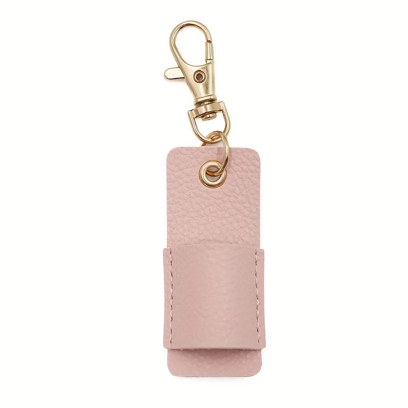 Portable Lanyard Pen Holder, Leather Badge Pencil Holder Leather Pen Pouch Holder Pocket Protector for Office