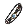 Korean Style Blue Woven Leather Bracelet - Retro Student Design, Popular Personality Bangle