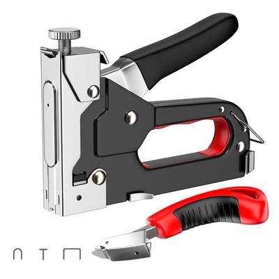Manual Stapler Gun and Hand Stapler Set with and Replacement Ideal for DIY and Wood Includes a Staple Remover and Storage Includes 600 Replacement