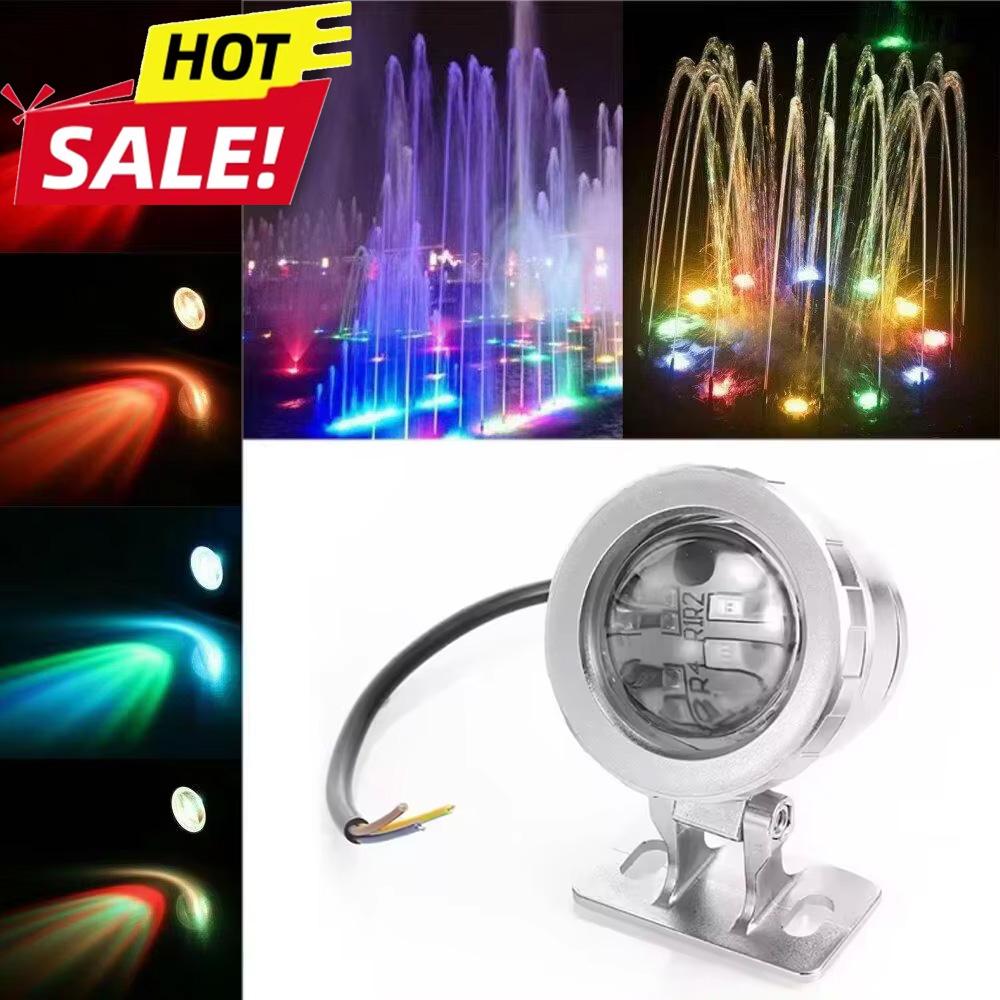 AC12-24V Waterproof Underwater RGB Colorful LED Flood Lights White / Warm white / RGB Waterproof Fountain Pool Lamps With Remote