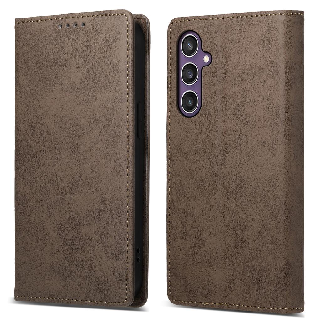 DF-05 For Samsung Galaxy S25+ Wallet Case RFID Blocking PU Leather Phone Cover