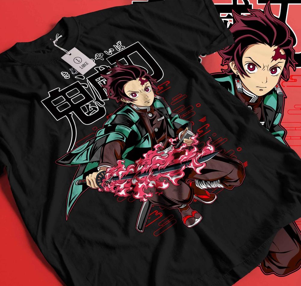 

Tanjiro Demon Slayer T-shirt Kimetsu No Yaiba Horror Anime Nezuko Shirt Gift 436 3XL