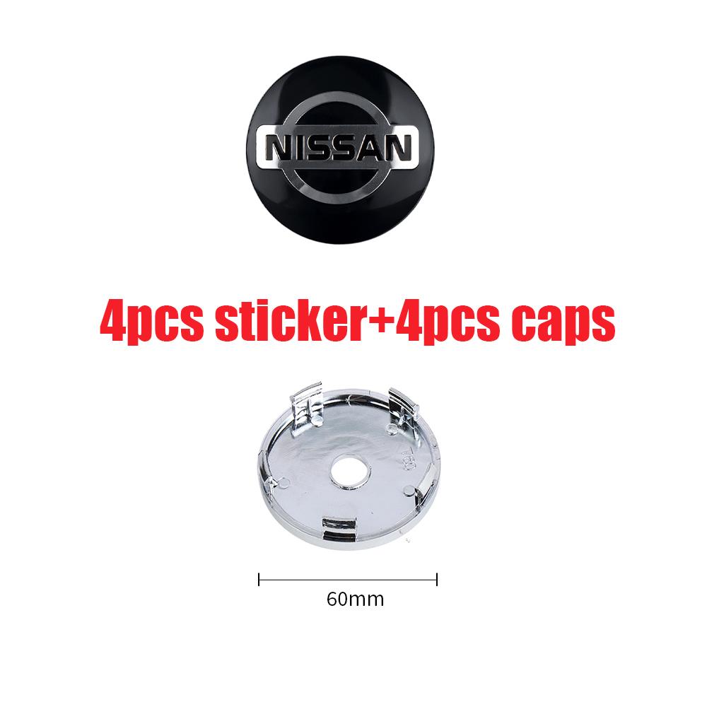4Pcs 54/60mm Original Car Wheel Hub Center Caps Rim Cover Nissan X-trail T32 Patrol Altima Sentra Kicks Qashqai J10 J11