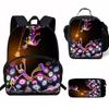 Kinder Cartoon Rucksack Set Grundschüler Mit Lunchtasche Federmäppchen - Leicht Ergonomisch Oxford Stoff