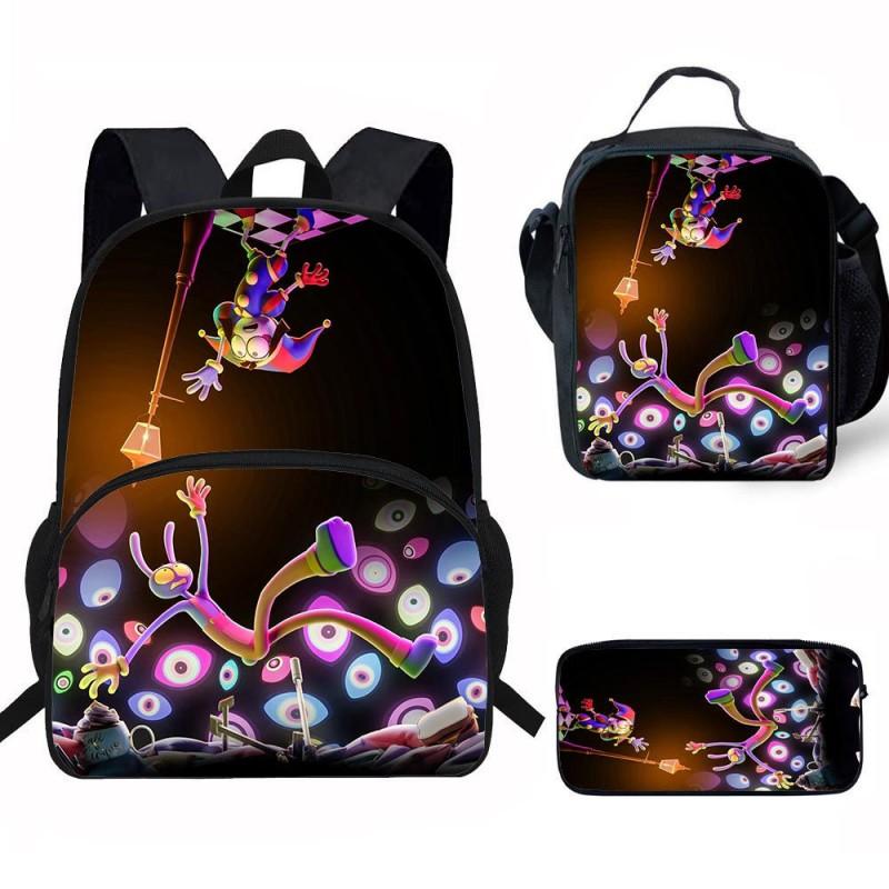 Kinder Cartoon Rucksack Set Grundschüler Mit Lunchtasche Federmäppchen - Leicht Ergonomisch Oxford Stoff