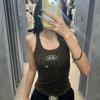 South Korea Badblood American Vintage Gyaru Leopard Print Cami Women Niche Design Sense Sports Leisure Top