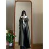 Women's Color Block Trench Coat - British Style for Spring & Autumn