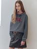 Striped Embroidered Lettering Hoodie