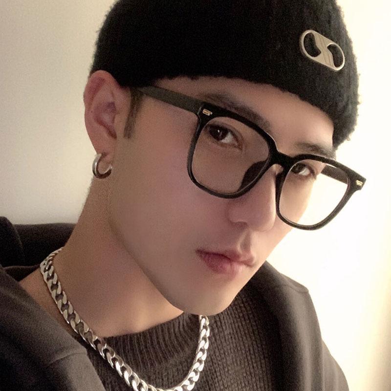 New Large Frame Anti-Blue Light Prescription Glasses - Korean Style for Men & Women, European & American Fashion, Internet Celebrity Trend