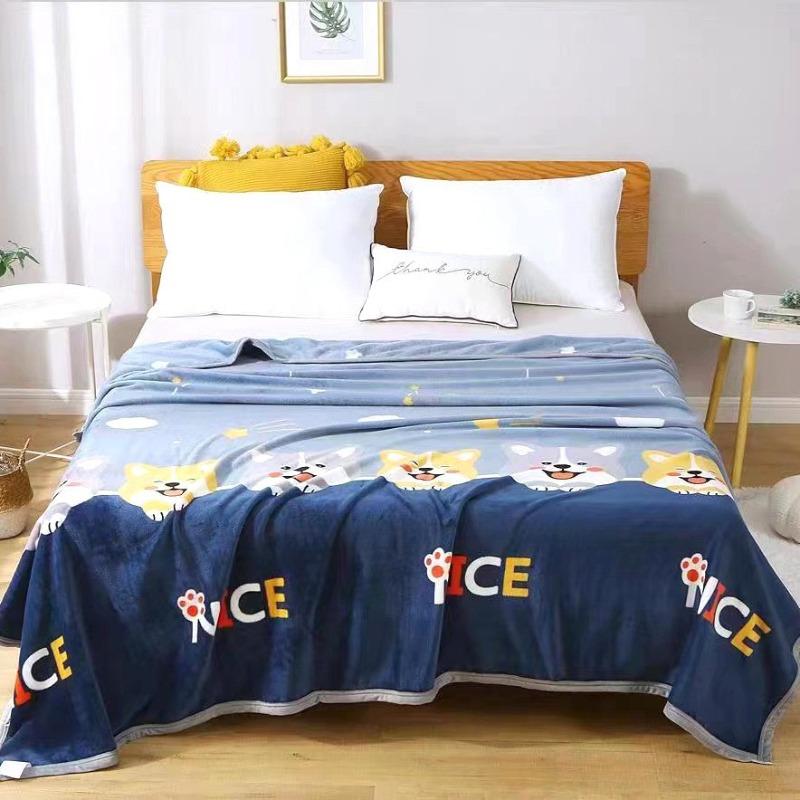Thick Milk Velvet Blanket Double Bed Bedding Soft and Skin Friendly Home Textile Multiple Styles To Choose From Machine Washable Not Easy Shed Hair