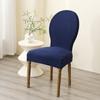 2pcs Oval Dining Table Chair Cover Stretch Backrest Round Back Dining Chair Cover Jacquard Chair Case Seat Cover for Home Hotel