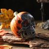 Yousheng Skeleton Pumpkin Ornaments, Resin Durable Halloween Decorations, Retro Dark Style Table Decor, for Party Window