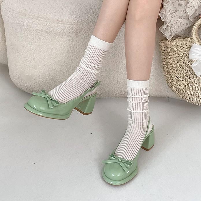 Fashion Cover Toe Butterfly-knot Women Sandals Fashion Thick Heel Singbacks Shoes Ladies Outdoor Gladiator Sandalias 2026 New