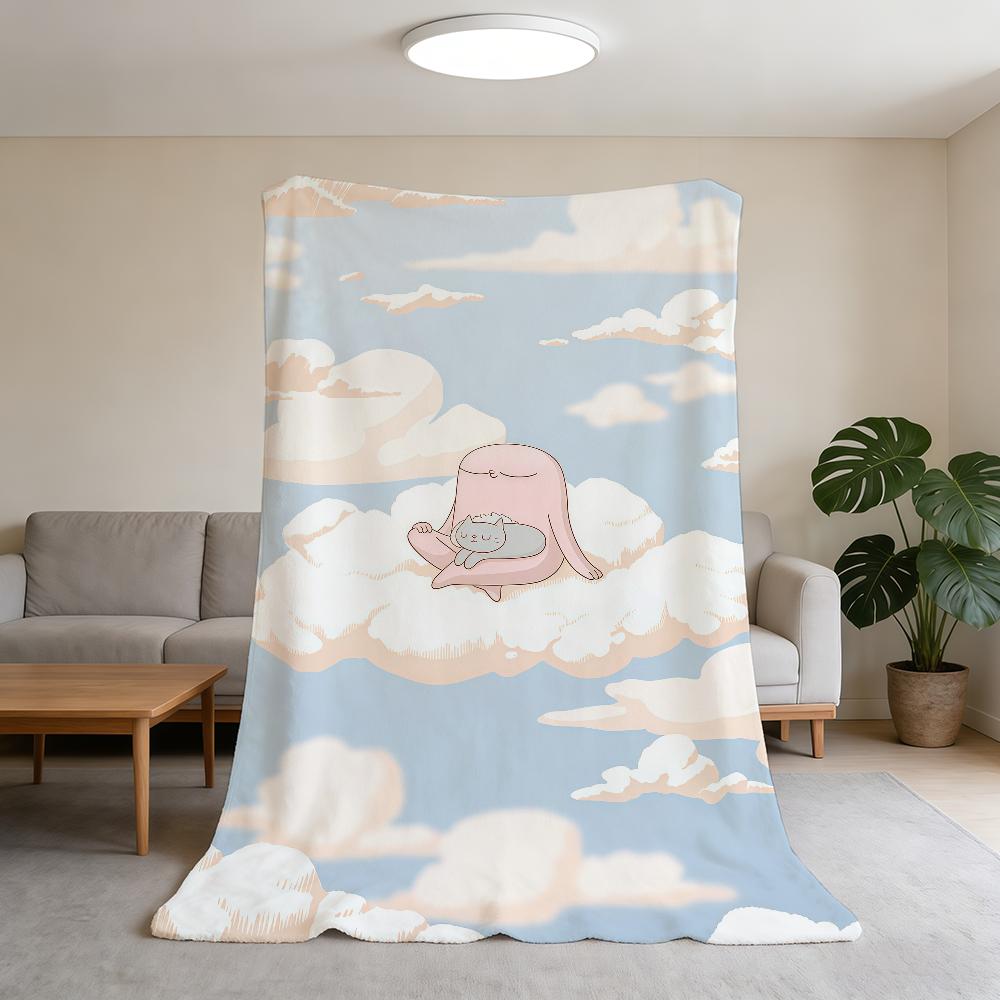 

Blanket Super Warm Comfortable K-Ketnipz Plush Throw Blanket Child Cartoon Meme Cute Home Sofa Bedroom Gift 75x90cm
