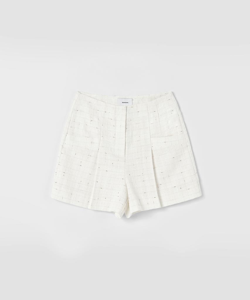 MONGDOL Summer Tweed Pocket Shorts Ivory Mdpt031Ivory