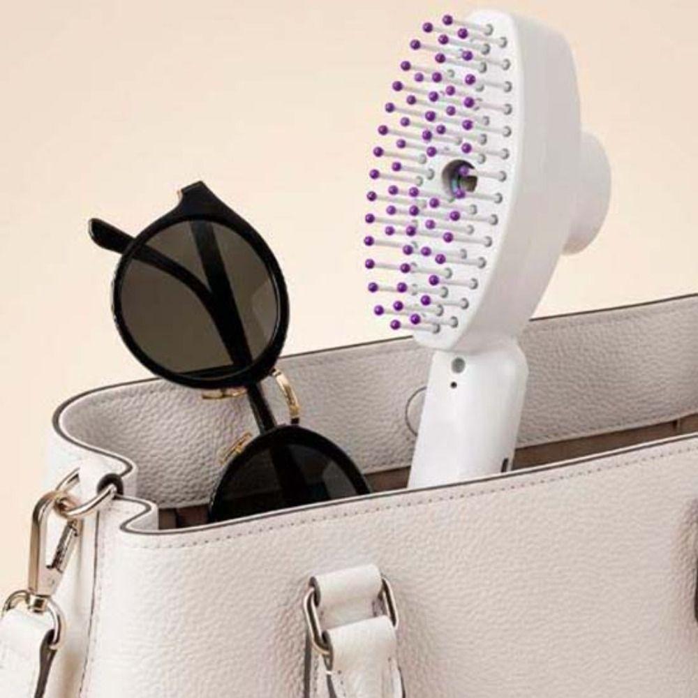 Anti-Frizz Large Tank Electric Spray Hair Brush Multi-Function 2-In-1 Misting Hair Brush Women