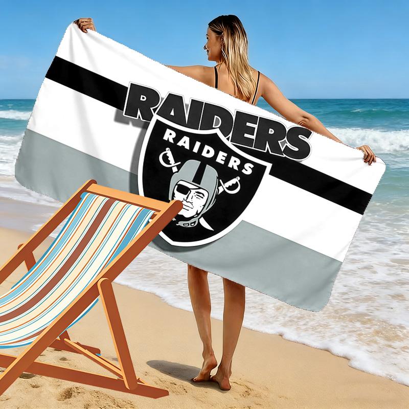 Las Vegas Raiders2 Print Beach Towel, Large Soft Quick Dry Towel for Beach Camping Swimming