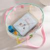 Summer Simplicity Mesh Women's Portable Bag Camping Portable Snacks Buggy Bag Large Capacity Supermarket Shopping Bag Women