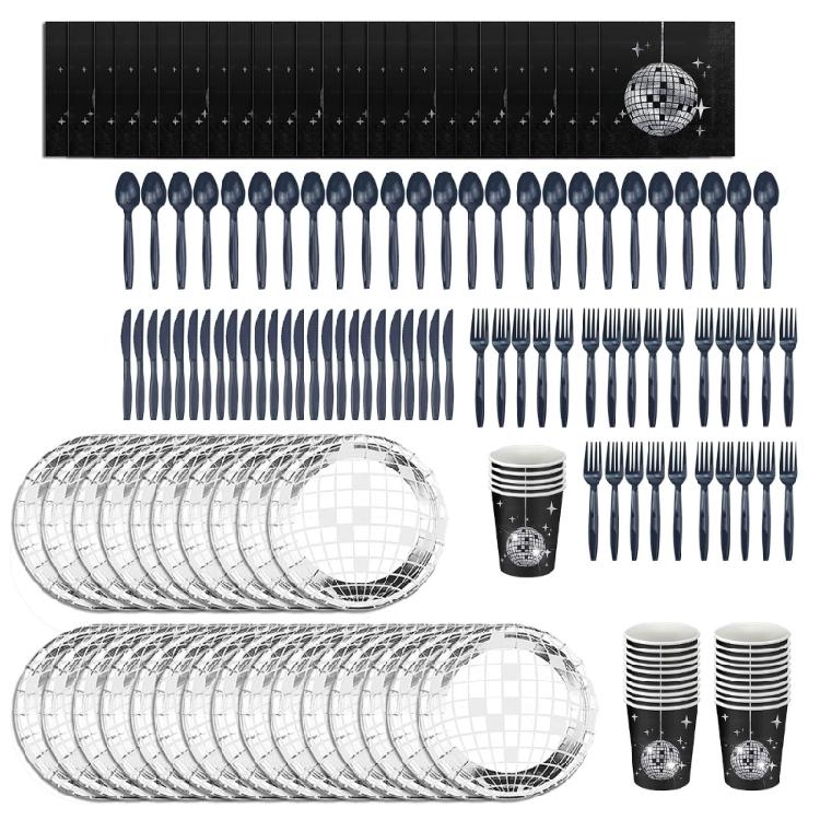 DiscoThemed Party Supplies Decorations Cartoon Gatherings Cutlery Forks Set