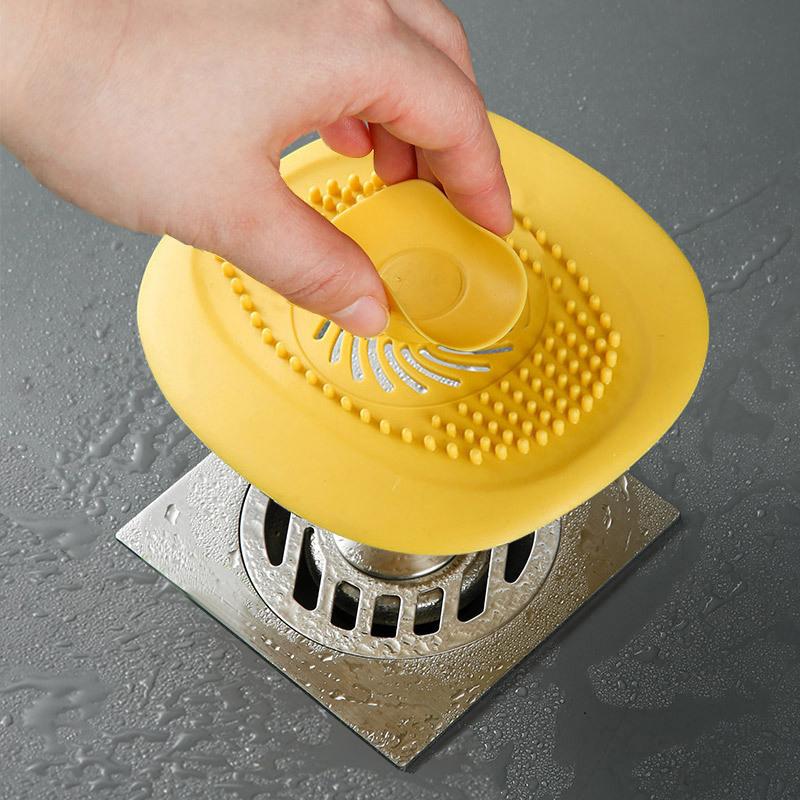 Bathroom Hair Extension Stopper Silicone Shower Floor Drain Cover Filter Drainer, Hair Extension, Bathroom Accessories