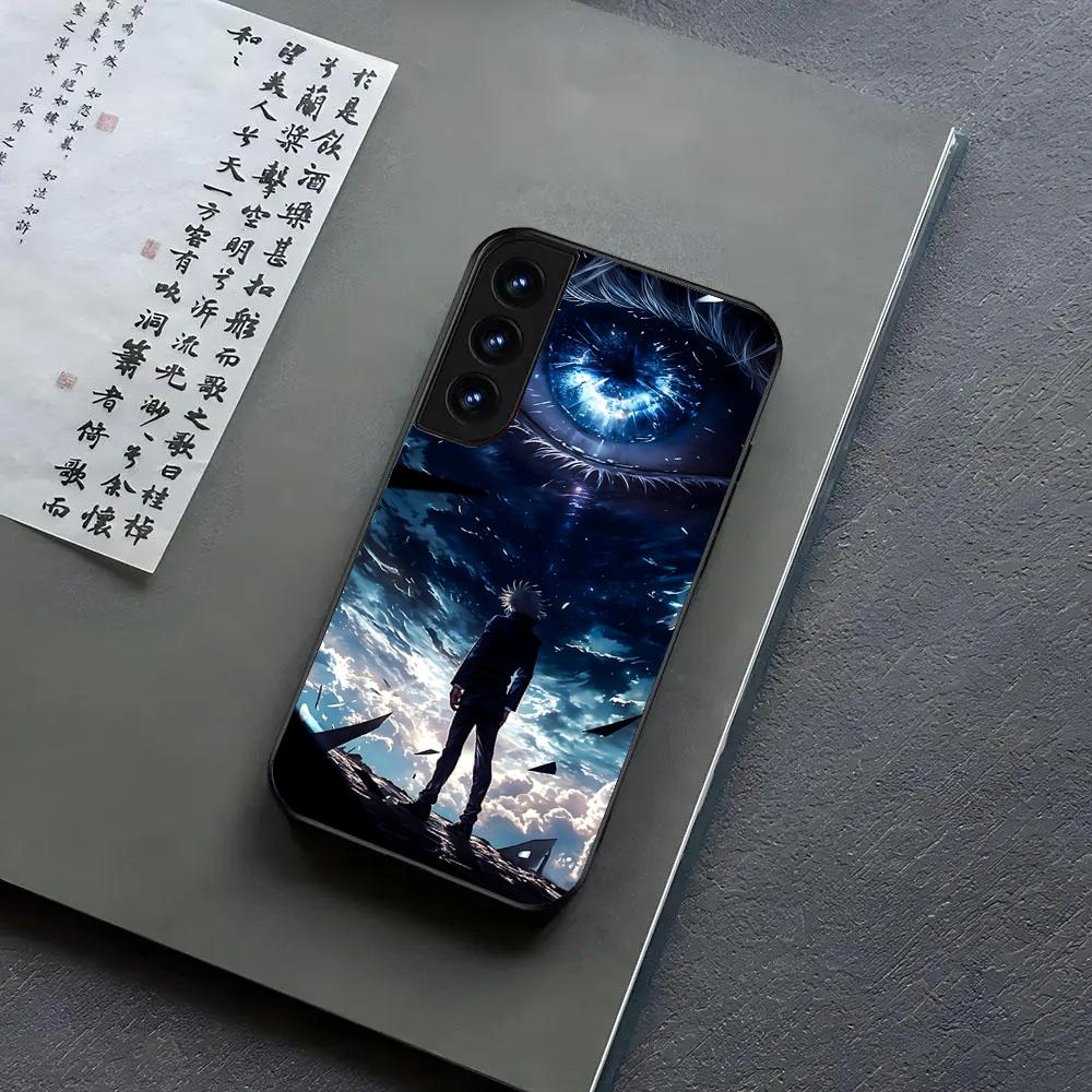 

D-Gojo T-SatoruI Phone Case For Samsung S24, S25 22,30,Note20,Ultra,Lite,Ultra5G,Plus,FE Black Cover S25