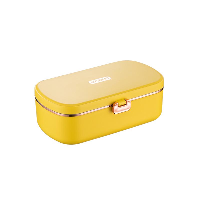 Electric Heated Lunch Box: Portable Stainless Steel, No Water Needed, Ideal for Office Workers and Students, Car Compatible.