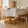 Embroidered Table Cloth Plant Flower Decorative Rectangular Table Cloth