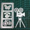 Vintage Kamera Film Papier Kunst Design Muster Metall Stanzformen DIY Scrapbooking Präge Schablone Papier Handwerk Album Vorlage