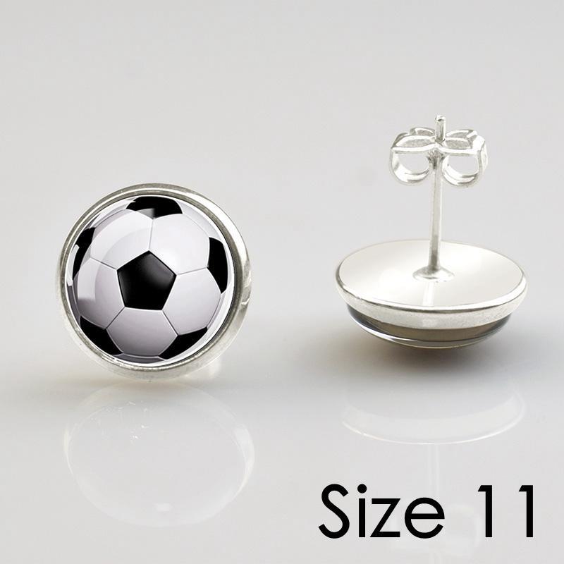 

Персонализированные футбольные серьги для женщин, спортивный мяч, гольф, бильярд, волейбол, креативные посеребренные серьги, простые женские украшения XYZ