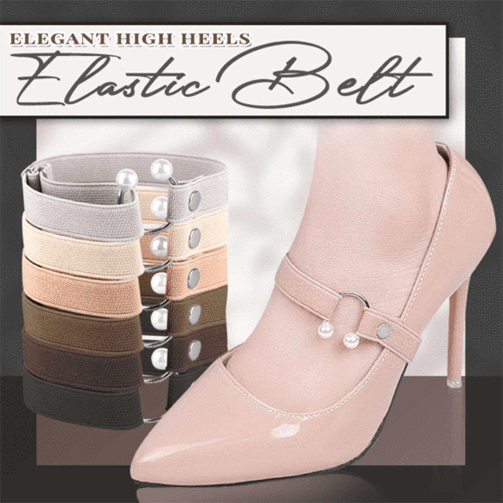 

Элегантные туфли на высоком каблуке, эластичный ремень, шнурки, противоскользящий ремень, декоративная пряжка