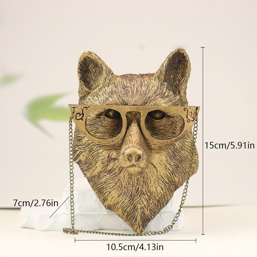 Imitation Copper Animal Pendant - Resin Wall Decor for Home, Restaurant, Bedroom, or Living Room