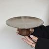 Retro Luxury Dessert Tray Exquisite Walnut Wooden High Tea Snack Fruit Dish Wedding Party Dessert Decor Home Hotel Supplies
