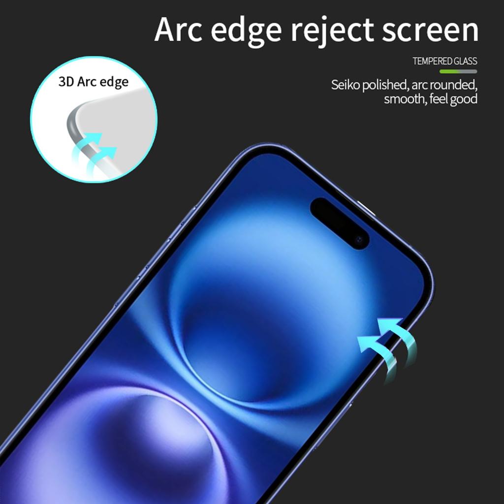 For iPhone 17 Screen Protector MOFI 9H 3D Curved Tempered Glass Film