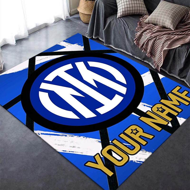 Custom Name Inter Milan Carpet Rug for Living Room Bedroom Home Sofa Decoration,Kids play Non-slip Floor Mat