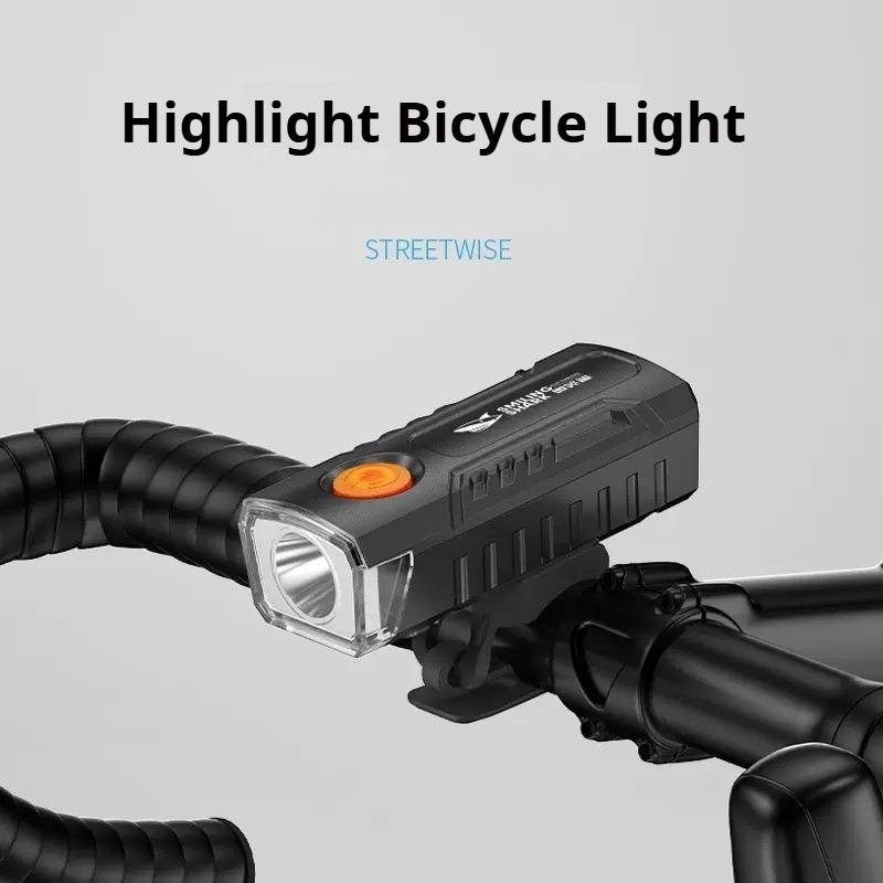 USB Rechargeable LED Bike Headlight, Super Bright 4 Modes Bicycle Front Light, Adjustable & Easy Install Cycling Lamp for Mountain Road Bikes