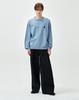 ZIOSONGZIO Semblance Wholegarment Crewneck Knit Sky Blue Zi2Kt805Sb