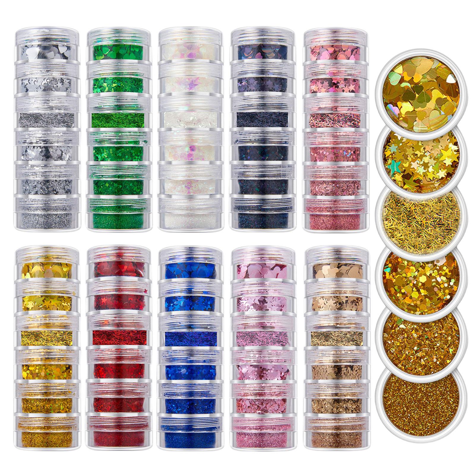 

10 цветов блесток пудра набор для макияжа и рукоделия блестящие цветные пудры нейл-арт аксессуары