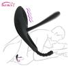 7 Speed ​​G-punkt Vibrator Silikon Anal Vagina Stimulering Cock Ring Forsinkelse Ejakulasjon Vibrerende Penis Ring Sexleketøy