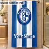 Beach TowelSchalke 04 FC Custom Name Text Personalized Soft Towel for Beach Pool Indoor Home Decor Gift