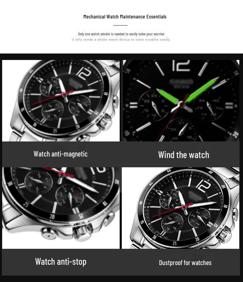 Grenzüberschreitende mechanische Uhr Rotierende Aufziehbox