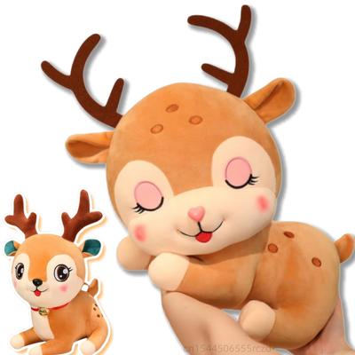 25-60cm Cute Dream Deer Plush Toys Pink Brown Deer Animal Stuffed Doll Elk Plushies Home Decor Christmas Gift for Girls and Boys
