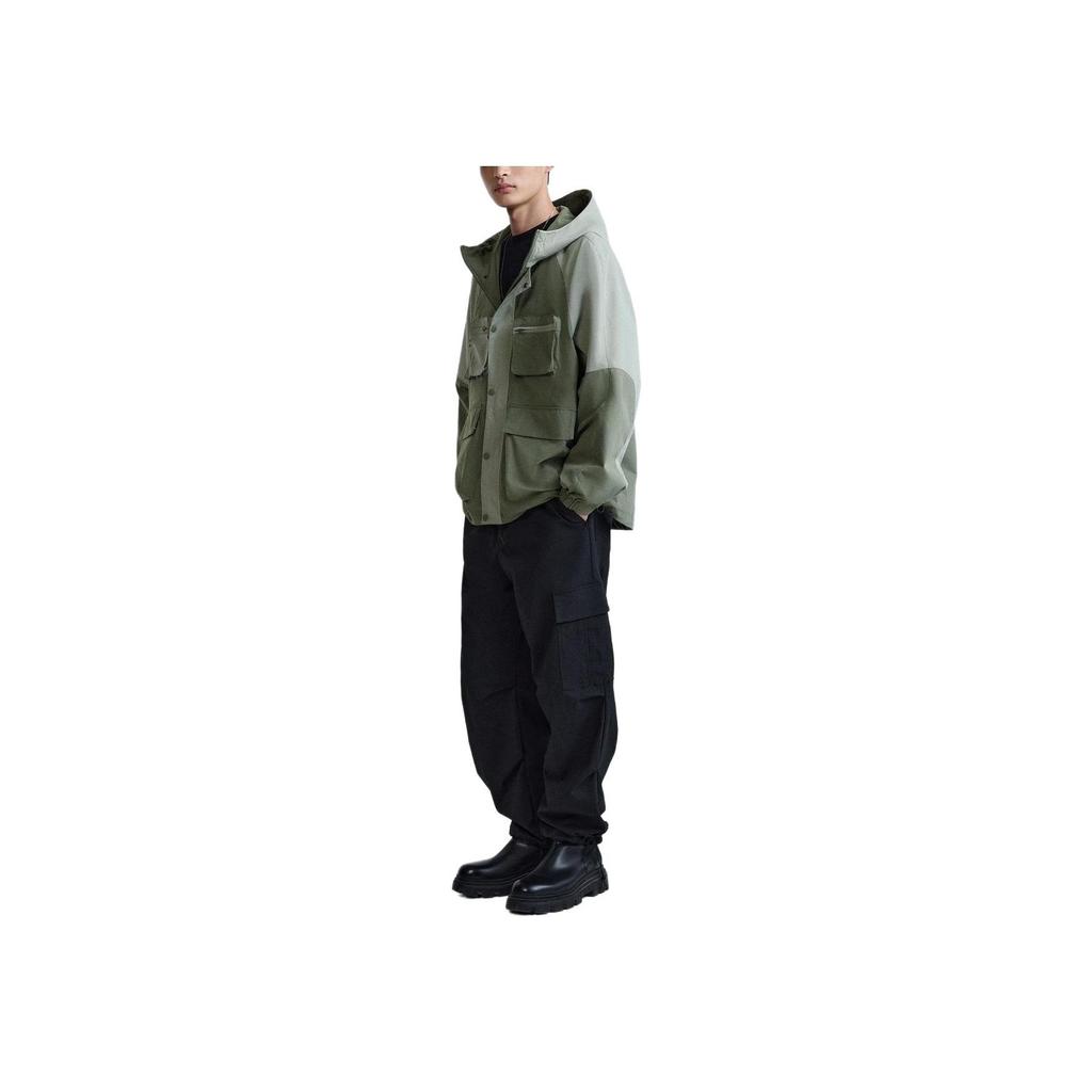 Zara SS24 Year Of The Dragon Limited Edition Color Block Hooded Casual Multi-Pocket Jacket Men Jacket Light-Khaki 6985410-506