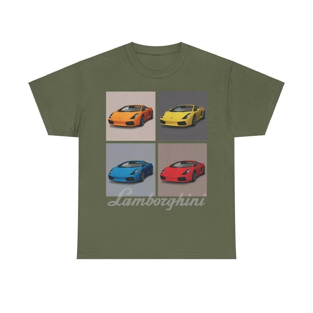 

Lamborghini Colors Luxury Car Automobile T-shirt 4XL