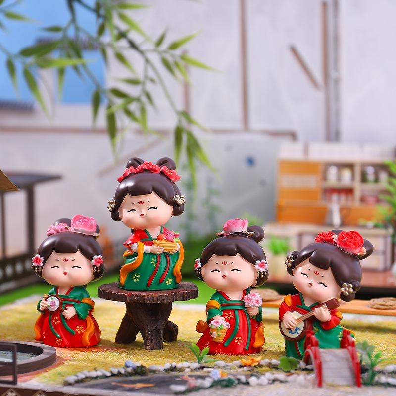 Şarap Dolabı ve Oturma Odası İçin Yaratıcı Retro Prenses Figür Dekorasyonu