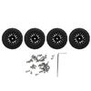 4pcs RC Tire and Wheels Set Aluminum Alloy Rims Hub Rubber Tires for Axial SCX24 1 24 RC Car