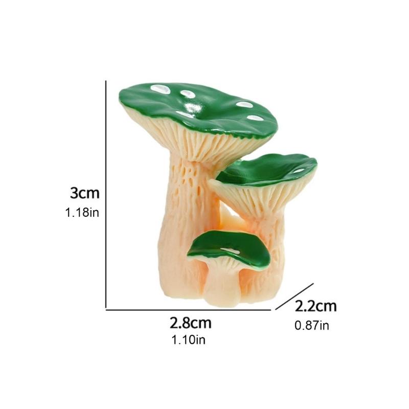 Resin Mushrooms for Outdoor and Indoor Use for Home Decoration Garden Projects Weather Resistant Miniature Ornaments