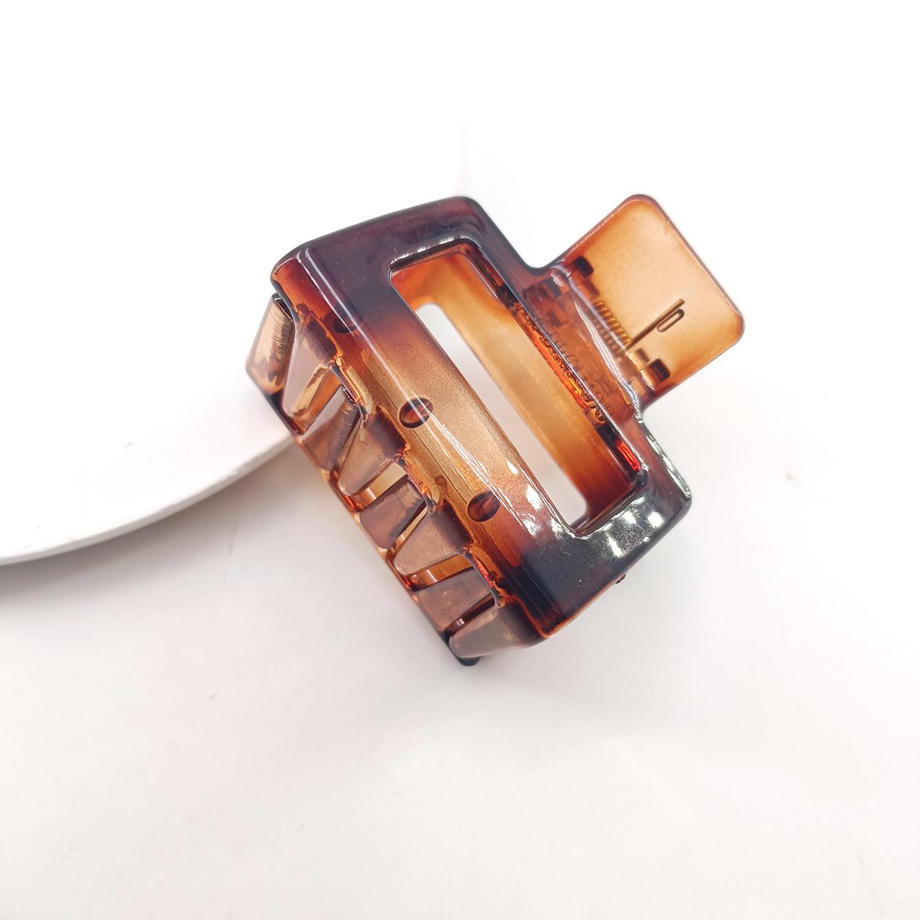 

Простая женская маленькая заколка для волос матового прозрачного желеобразного цвета прямоугольной формы средняя заколка для густых волос нескользящая заколка для волос