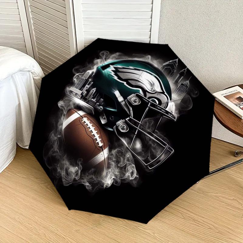 1pc Philadelphia Eagles Helmet Art Print Umbrella with Plastic Handle,Suitable for All Seasons Home Travel Outdoor UmbrellaDD447